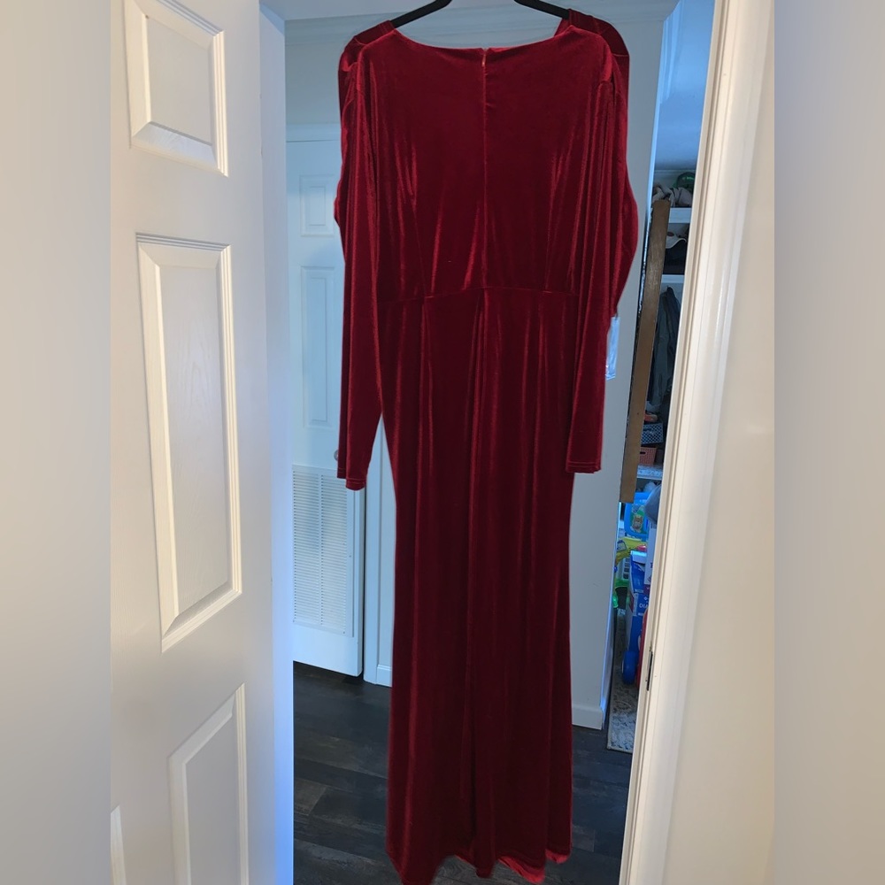Red Velvet maternity dress